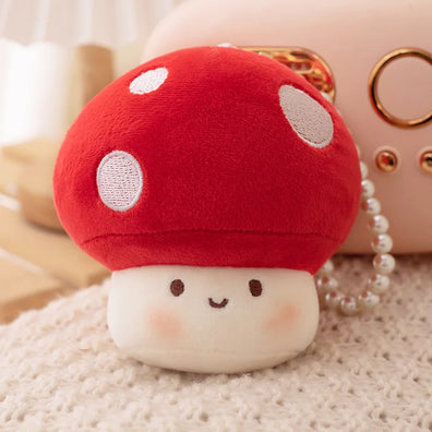 Mushroom Stuffed Toy Keychain
